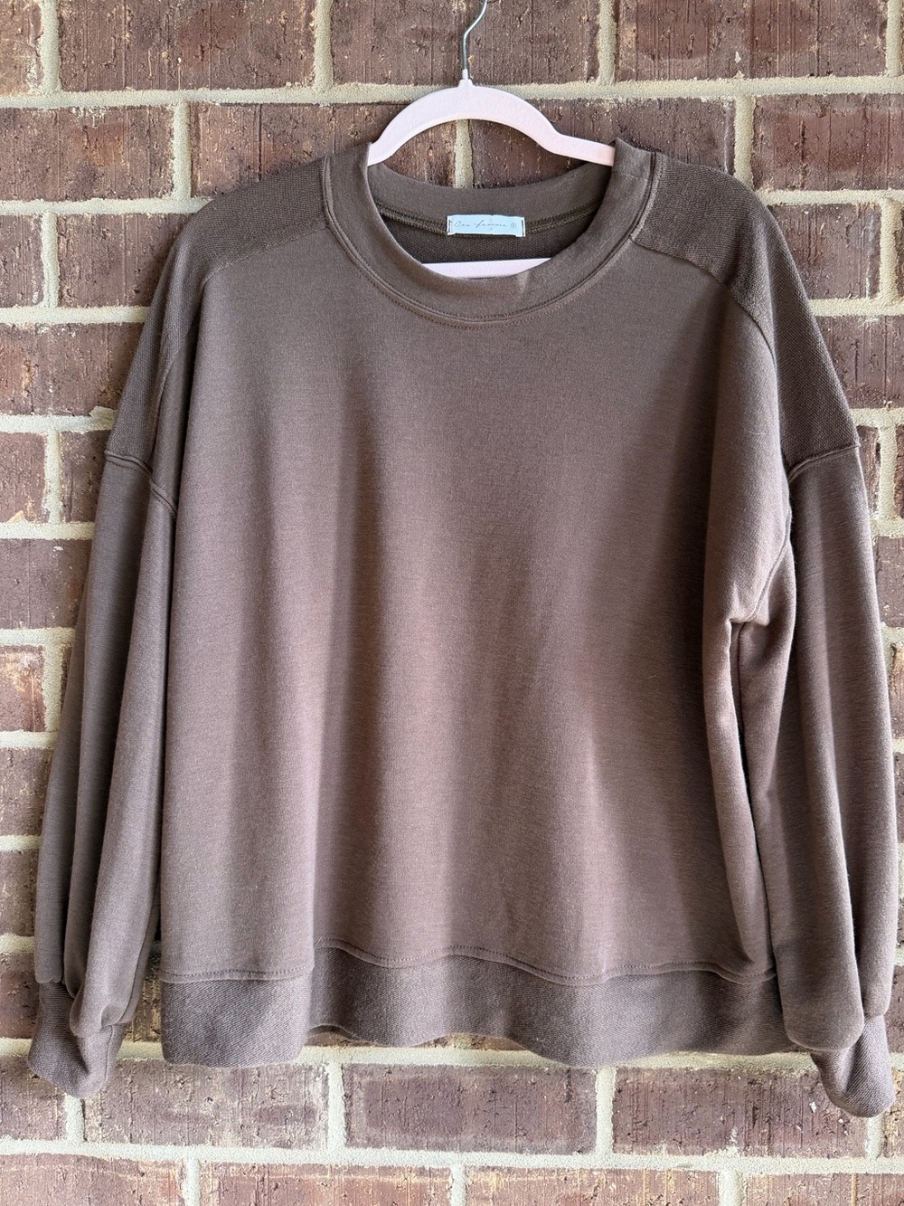 Ces Femme Crewneck Sweatshirt with Balloon sleeves - Brown